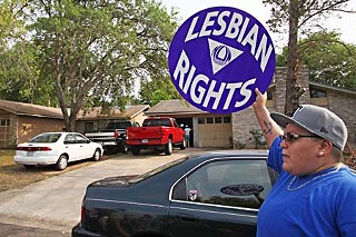 On April 30, more than 200 people gathered on Dixie Drive in Southeast Austin to march against hate.