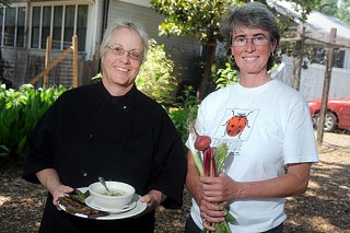 Elaine Martin (l) and Dorsey Barger