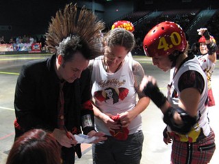 Hell Marys prepare: Coach Punk Rock Phil, returning veteran Kat-a-Killzem and skater Smarty Pants