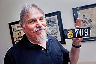 The Room 709 sign from the long-gone Villa Capri Hotel is among Artly Snuff's treasured items, acquired during late-night shenanigans best not detailed even though the statute of limitations has passed.