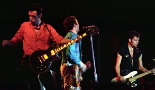 Jones, Strummer, and Simonon at the Armadillo
