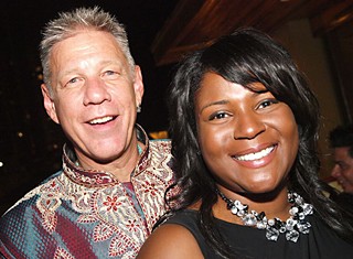 An unexpected emergency kept me from attending Mark Mueller and Voodoo Cowboy's annual throwdown. I was evidently the only one <i>not</i> there, but my photog caught this shot of Mr. Mueller himself with Atlanta attorney Audrey Tolson.