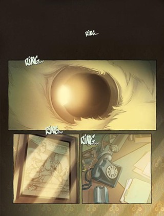 The 98% complete first page of 86 Plots, the upcoming locally-produced graphic novel