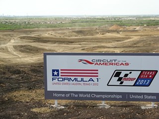 The Circuit of the Americas, earlier this year: With the finances solved and the contract signed, construction will begin again