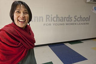 Ann Richards School principal Jeanne Goka