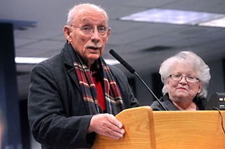 Gus Garcia and Carole Keeton Strayhorn, both former mayors and school board presidents, appeared before the board to speak against the charter plan.