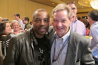 Keynote speaker LeVar Burton with SXSWedu Executive Director Ron Reed