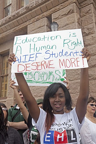 An Alief ISD student represents.