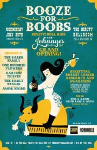 Booze For Boobs Benefit Bull Ride & Johnnye's Soul Food Grand Opening!