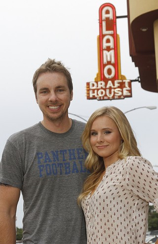 Dax Shepard and Kristen Bell at sneak screening at the Alamo Drafthouse South Lamar this summer