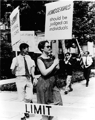 The sign Barbara Gittings is carrying is now in the Smithsonian