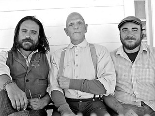 <i>Red on Yella</i> fellas (l-r): Justin Meeks, Michael Berryman, and Duane Graves