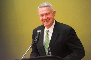 Mayor Lee Leffingwell at the M Station dedication in 2011