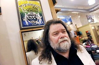 Roky Erickson under Patagonia's sole Vulcan Gas Company relic