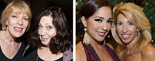 (l) Margaret Moser and Susan Antone celebrating Clifford Antone at the Help Clifford Help Kids benefit, November 2010. (r) Michelle Valles and Maria Groten at the Center for Child Protection's amazing Dancing with the Stars – Austin event, December 2009