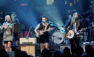 Like father like daughter: Lloyd and Natalie Maines at the Moody Theater, 5.16.13
