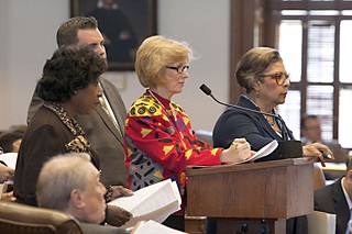 In the closing days, a handful of state reps (l-r, Ruth Jones McClendon, Debbie Riddle, and Senfronia Thompson) took revenge against their Senate counterparts for killing their bills by shoving measures from the upper chamber.