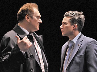 Vincent D'Ambrosio (l) as Nathan Berkshire and Nick Maccarone as Julius Weishan Lee in <i>Warrior Class</i>