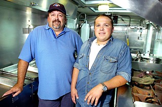 David Long (l) of Locations Catering in 2004