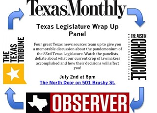 Texas Legislature Media Panel Tonight