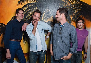 A Place to Start: (l-r) Austin Jenkins, Josh Block, James Petralli, Steve Terebecki, upstairs at Antone's