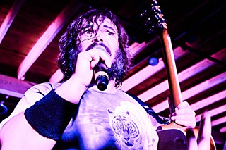 Jack Black leading Tenacious D at Brazos Hall in March during SXSW