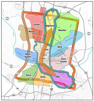 Central Corridor Sub-Corridor Map shows 10 sub-corridors within the Central Corridor study area.