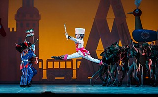 A painted, wooden world worth steeping in: The Nutcracker attacks the rats.