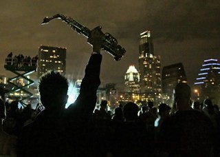 The Sexy Sax Man salutes festival headliner Slayer at Fun Fun Fun Fest 2011