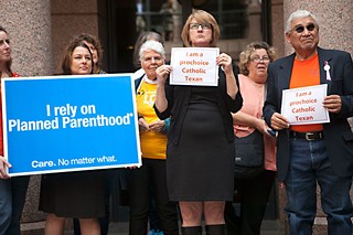 Pro-choice and Planned Parenthood supporters at the Capitol for last week's hearing on women's health care