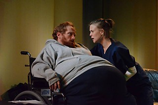 Last gasp: Shanon Weaver (l) and Erin Barlow in <i>The Whale</i>