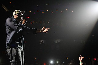 Jay-Z, seen here at SXSW 2012, joins Kanye West at the Austin Music Hall Wednesday.