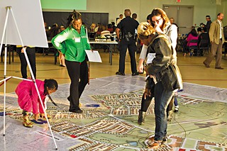 Residents explore the proposed master plan.