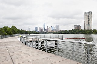 The new boardwalk along the south shore of Lady Bird Lake fills in a gap in the hike-and-bike trail and offers panoramic views of Austin's skyline. It opens to trail users June 7. For more images, see<b> <a href=http://austinchronicle.com/photos>austinchronicle.com/photos</a></b>.