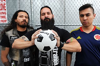 (l-r) Headcrusher’s Gustavo Calderon, Gustavo “Kike” Valderrama, and Alejandro Ospina