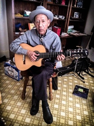 Manuel “Cowboy” Donley at his East Austin home, June 2014