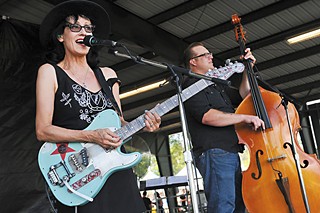 Rosie Flores and the Rivetors perform at the 2013 Hot Sauce Festival.