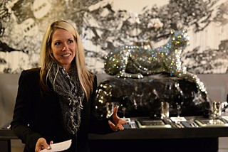 Artist Terri Thomas answering questions during EAST last weekend