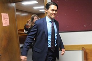 Antonio Buehler leaves court after last year's acquittal.