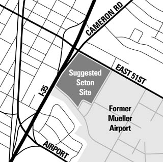 A 32-acre portion of the old Mueller Airport could be sold to Seton Healthcare Network within the next two weeks.