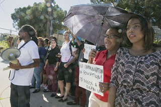 H-T students protest.