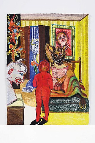 <i>Little Red Cap I</i> (2011–14), gouache and chalk pastel on Arches paper