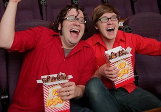 Funtime in the theatre with Roy Janik (l) and Jon Bolden