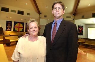 Babs Miller and the Rev. James Rigby