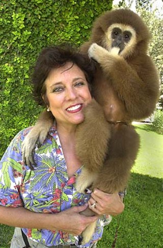 Bobbi Colorado and Lolly the gibbon