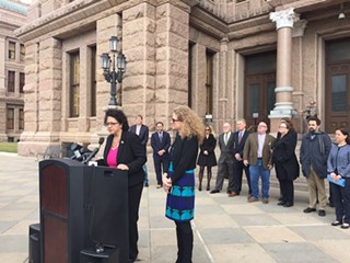 Joining the Texas Association of Business, Austin Reps. Celia Israel (left) and Donna Howard promise to fight against discriminatory legislation come January.