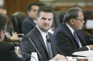 Sen. Brandon Creighton, R-Conroe, carried the Senate's version of HB 214, a bill that bans insurance coverage of abortion care. He failed to accept amendments carving out exceptions for rape or incest survivors.