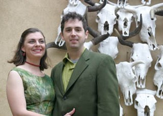 Bride and groom JD DiFabbio and Brian Bowers on the eve of their West Texas wedding