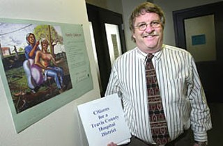 Travis Co. Probate Judge Guy Herman has been pushing
for a countywide hospital district for more than two
years now. He'll see the end result of that effort on May
15, when voters give the thumbs-up or -down on the
concept. Early voting began yesterday; for more
information, see <a
href=pols_feature9.html><b>Hospital District Vote
Brings Heavy Momentum</b></a>.