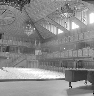 Inside the concert hall